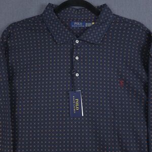 Polo Ralph Lauren Foulard Print Soft Cotton Polo Shirt Mens 5XB Long Sleeve